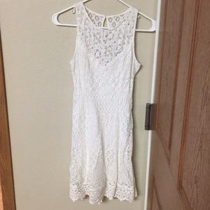 Hollister white lace dress